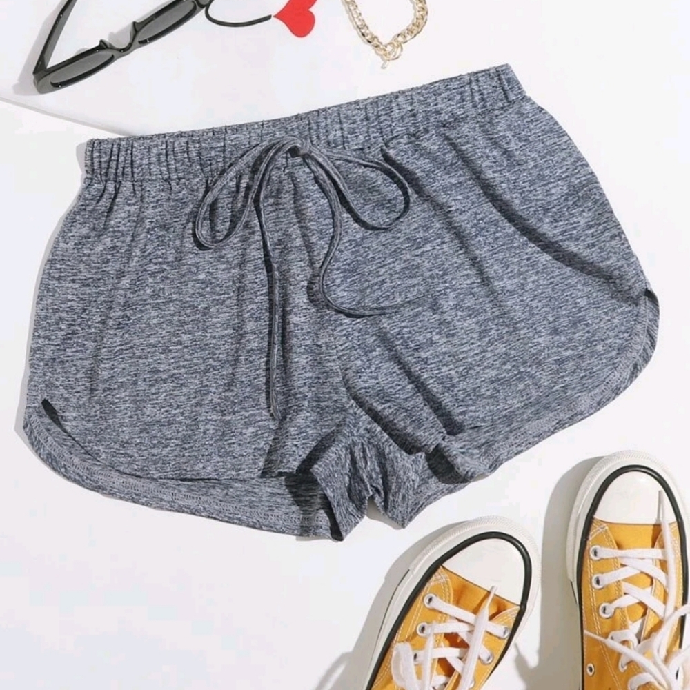 Knot Waist Marled Shorts